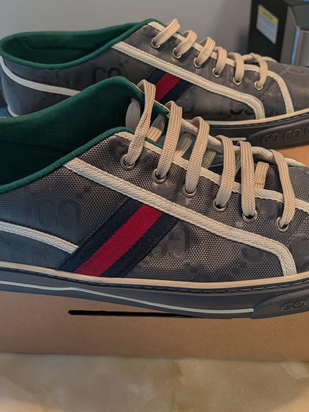 Gucci Men’s Nylon GG Canvas Low-Top Sneakers